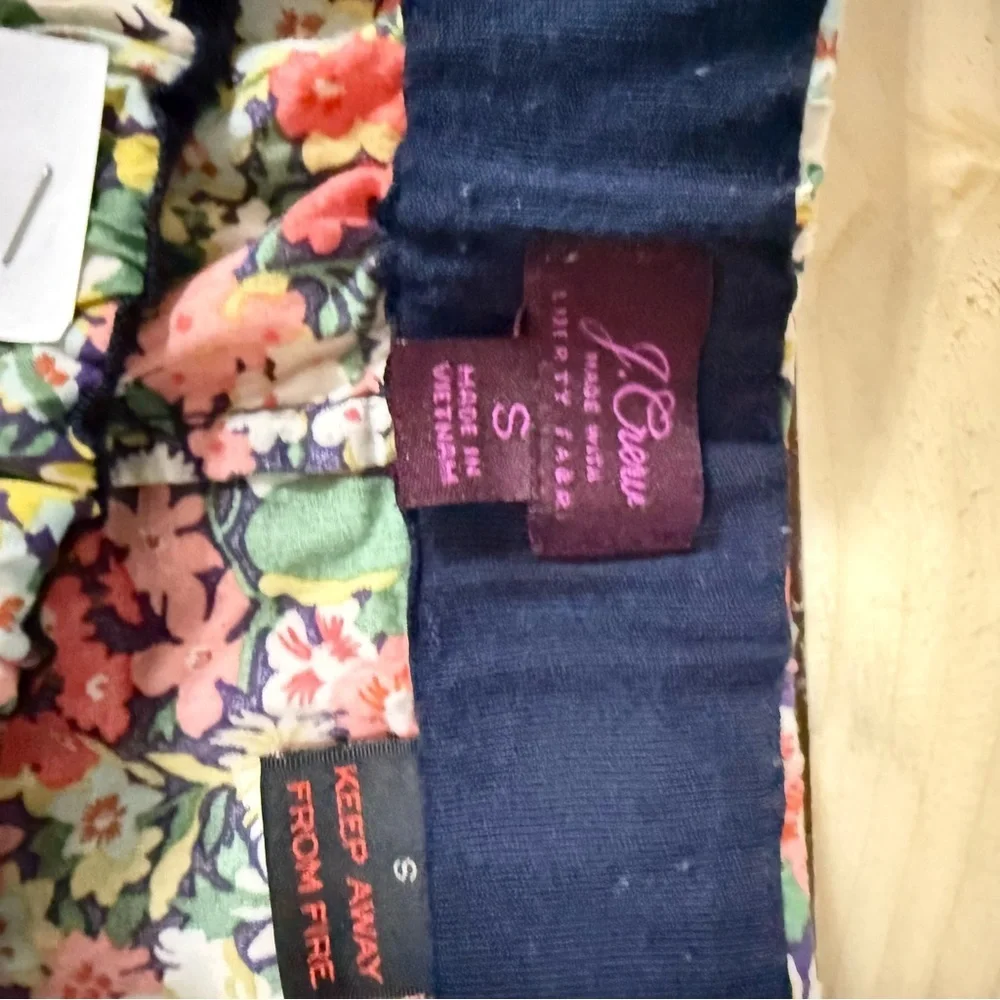 J.Crew Floral Pull-On PJ Shorts – Elastic Waist, Lightweight Cotton (Size S) - Picture 2 of 6